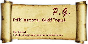 Pásztory Gyöngyi névjegykártya
