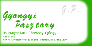 gyongyi pasztory business card